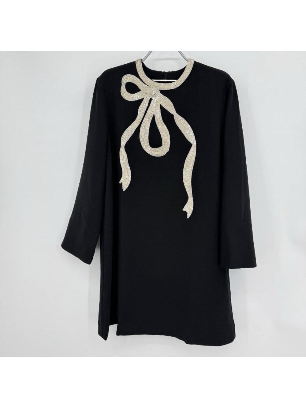 Tuckernuck Black Bow Mini Jamie Dress size XS Long Sleeve Shift A-Line